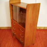 Bibliothèque commode vitrée vintage