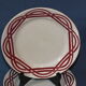 6 flat plates vintage art deco - red décor