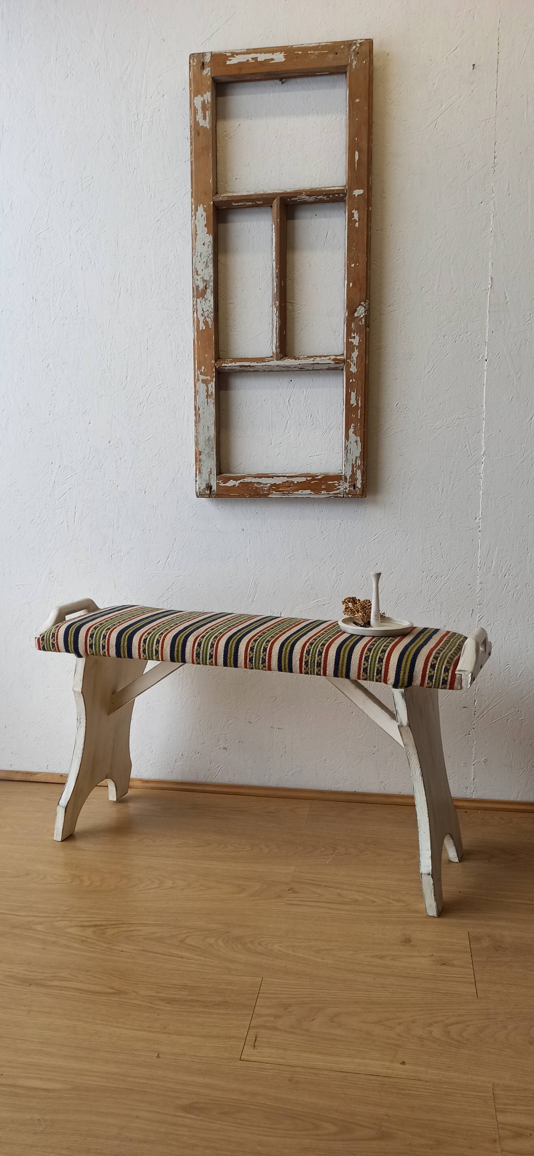 Wooden bench in vintage style.