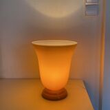 Art deco tulip lamp in opaline