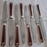 Lot 73 cutlery christofle model talisman lacquer of china color siena
