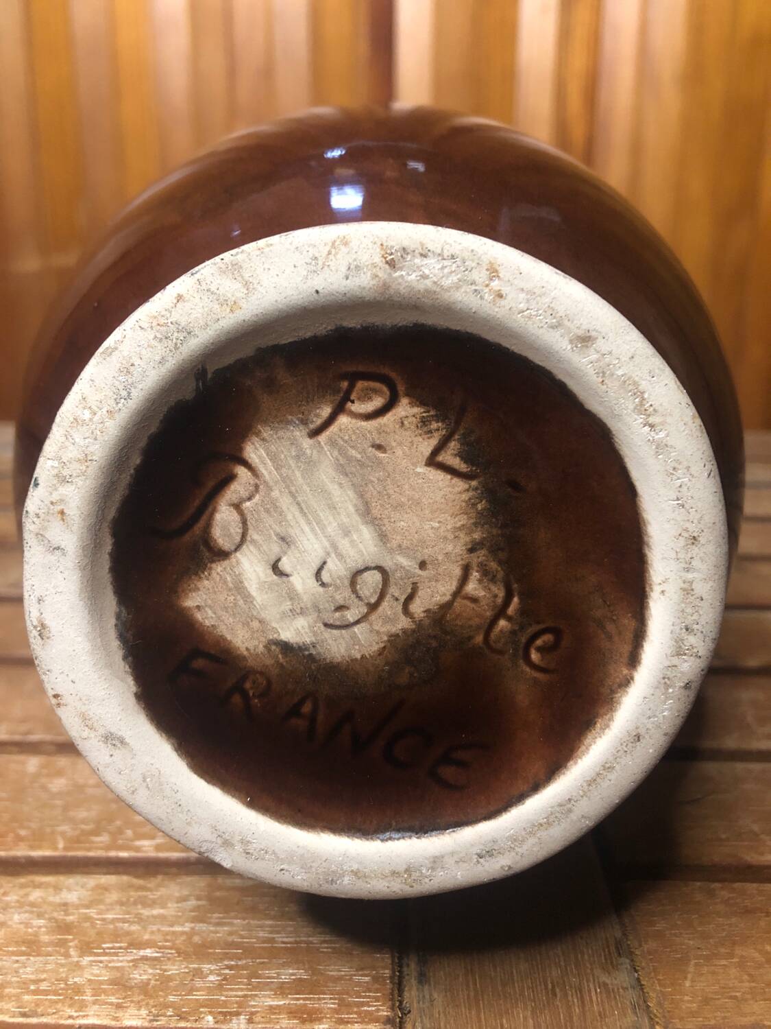 Ancien pichet poet laval « brigitte »céramique peinte vintage