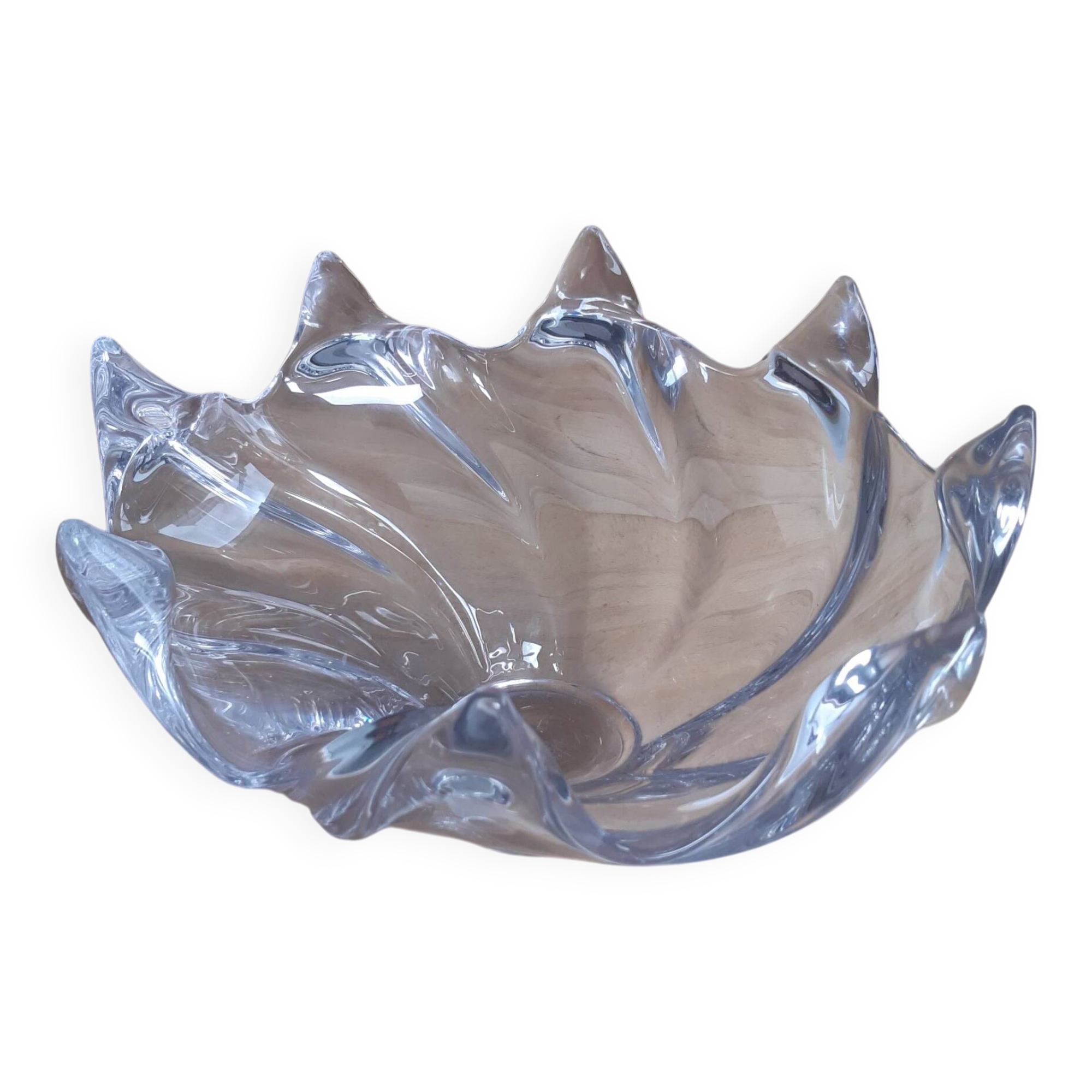 Antique fruit bowl from Vannes art crystal factory