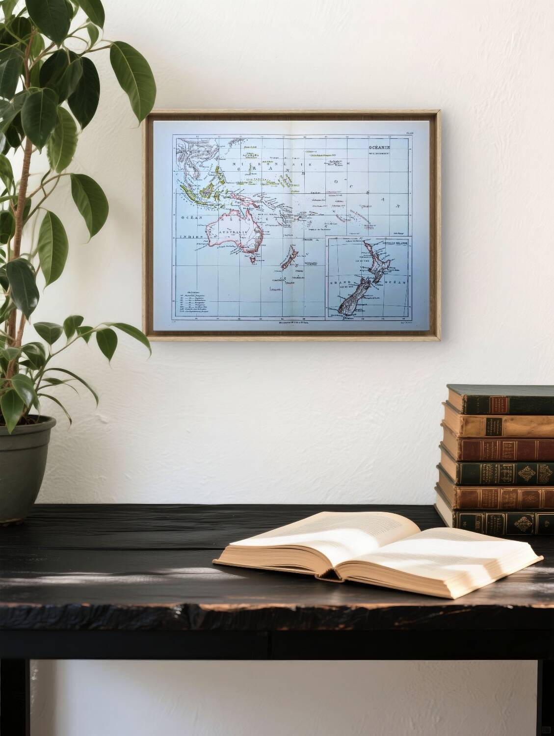 Oceania, Vintage Map, 1887, Authentic.