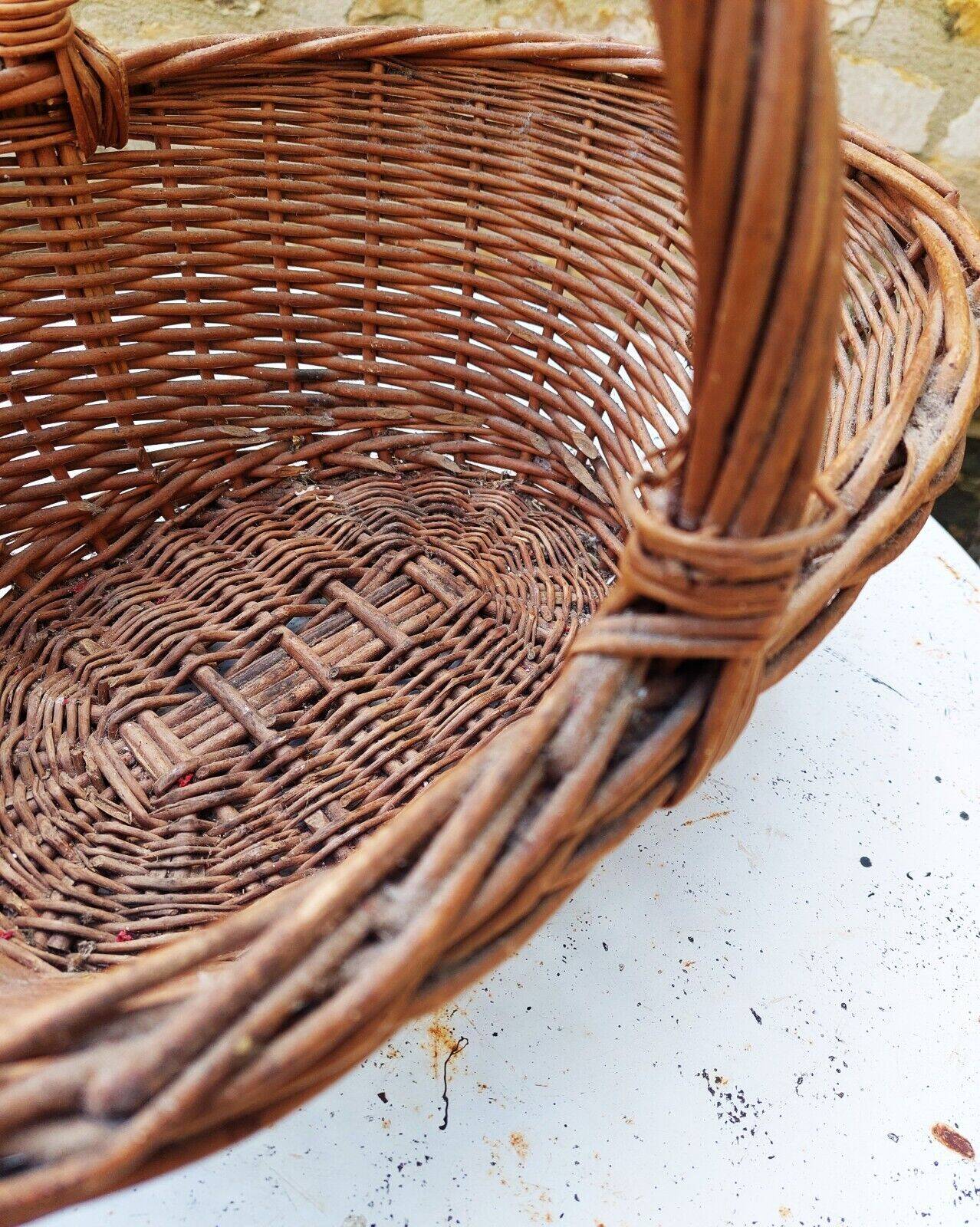 Vintage wicker basket 42 cm