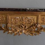 Console time XIX wood and stucco gilded Louis XVI style