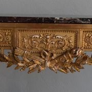 Console époque XIXème bois et stuc doré de style Louis XVI