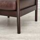 1970s, Scandinavian armchair, furniture leather, beech wood.