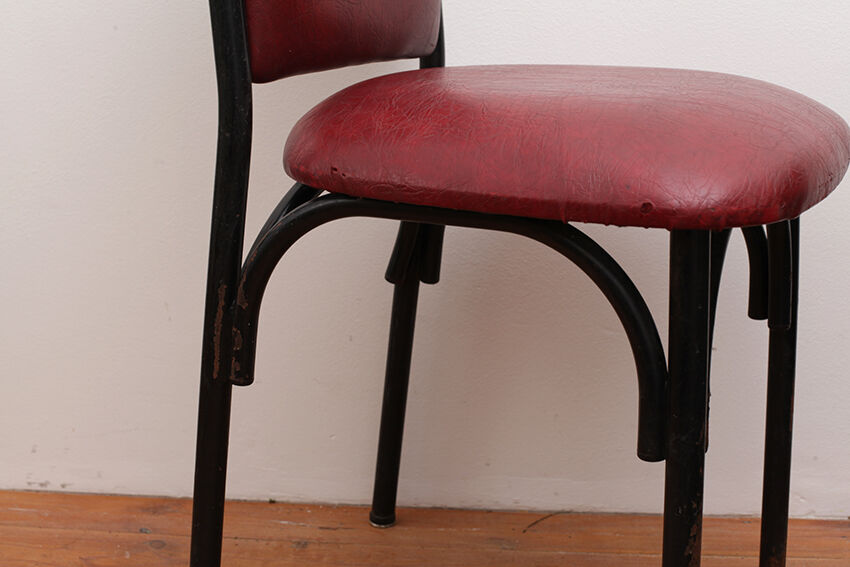Red vintage bistro chair