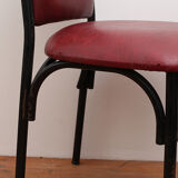 Chaise de bistrot vintage rouge