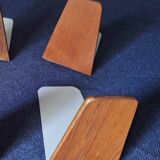 Ensemble de 4 serre-livres en teck du milieu du siècle, Kai Kristiansen attr., Danemark, années 1960