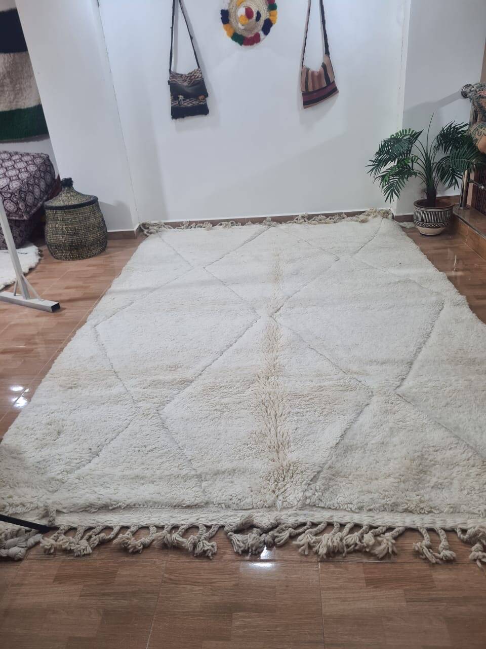 Handmade wool Berber rug 300X200 cm