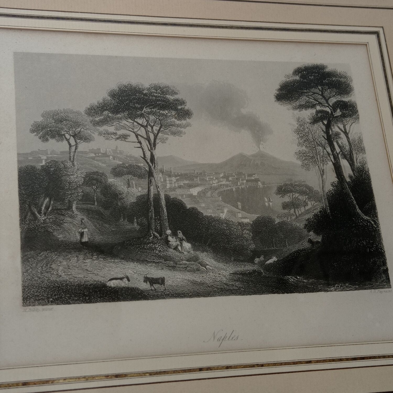 Gravure encadrée Naples