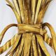 Gilded Italian Hollywood Regency metal wall lamp by Hans Kögl