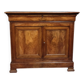 Louis Philippe period buffet with a curved top, made of burr walnut.