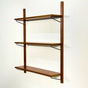 Danish Mid Century Teak Shelving System | Set of 3 Wall Shelves | Scandinav
