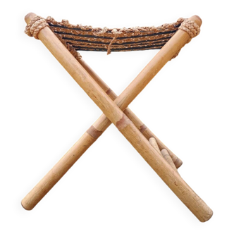 Retro bamboo stool