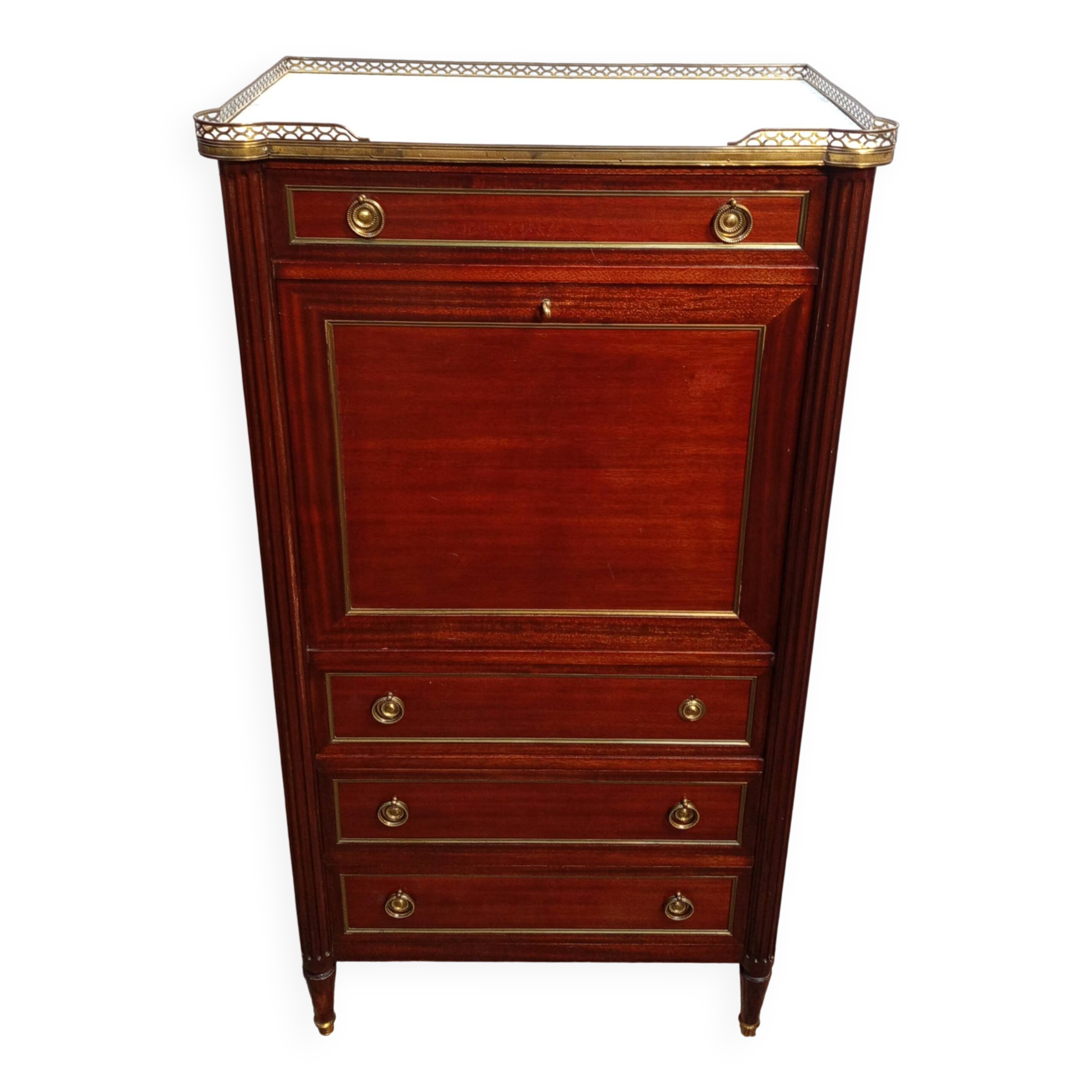 Maurice HIRSH for Maison Jansen Louis XVI style mahogany secretary