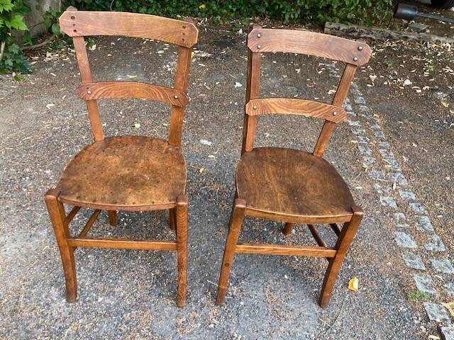 1 pair of Luterma wooden chairs