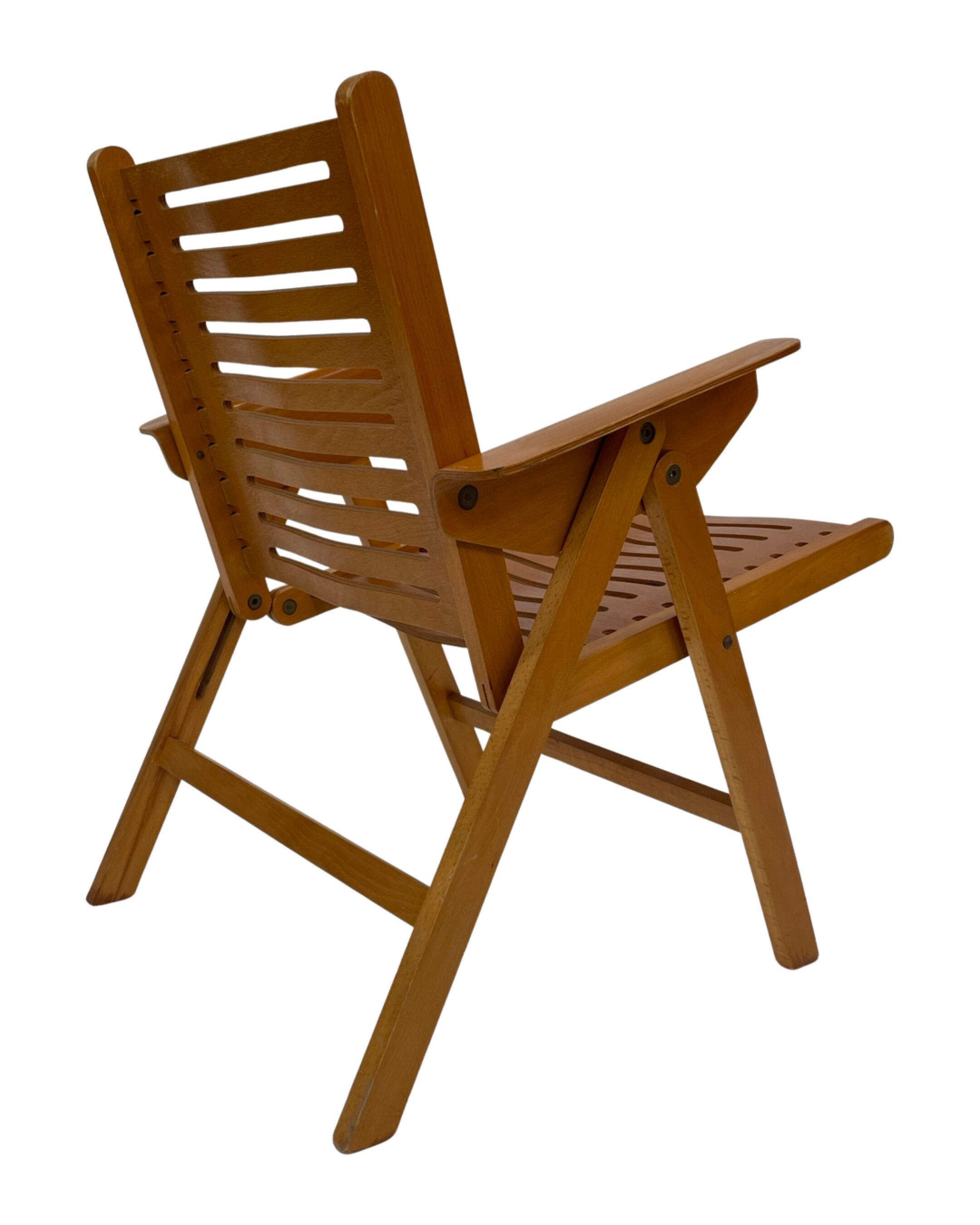 Vintage set of four Rex Plywood folding chairs by Niko Kralj design 1950