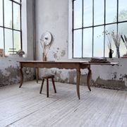 Table de ferme merisier pieds galbés XIXème