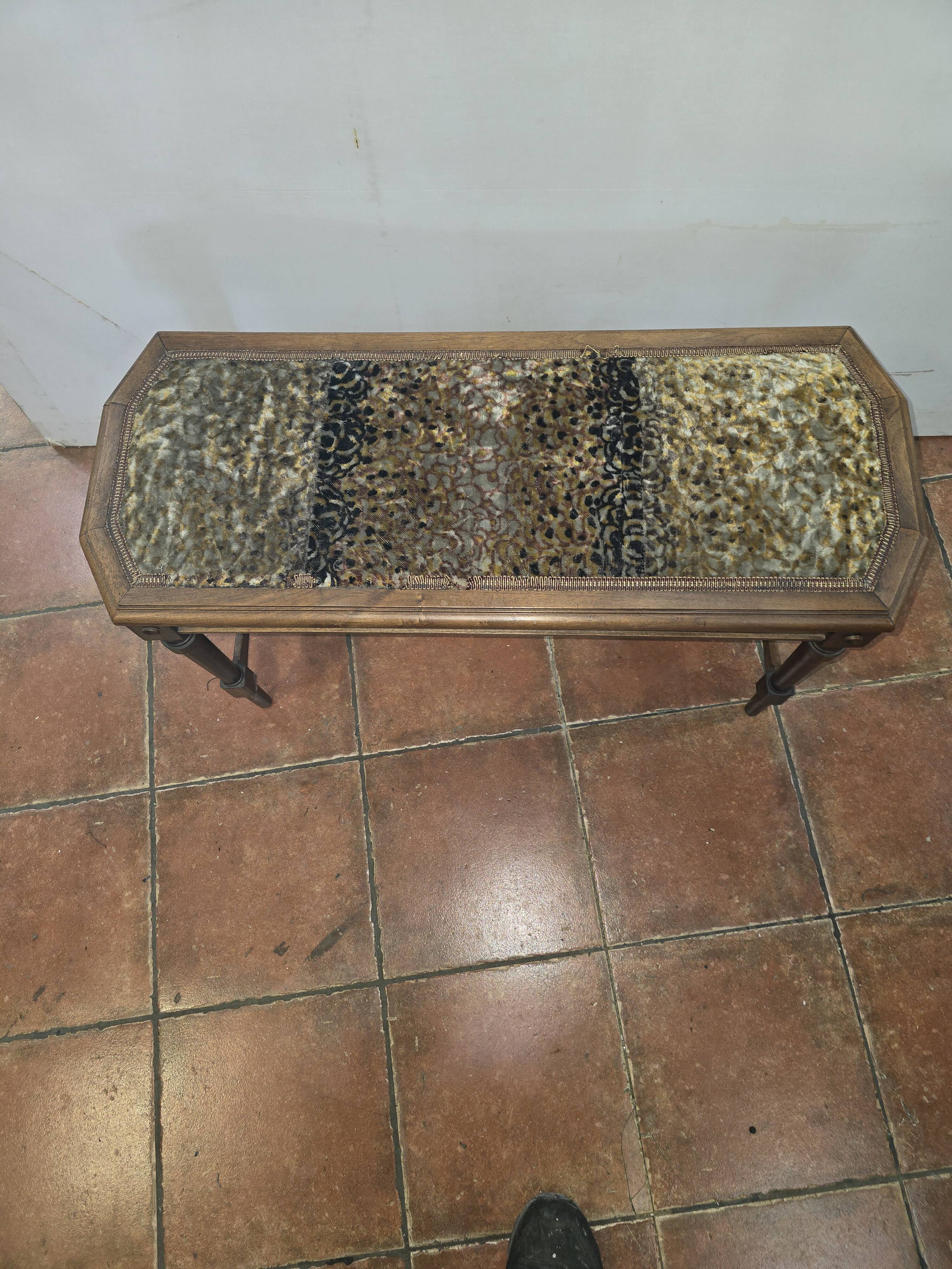 Antique walnut piano bench