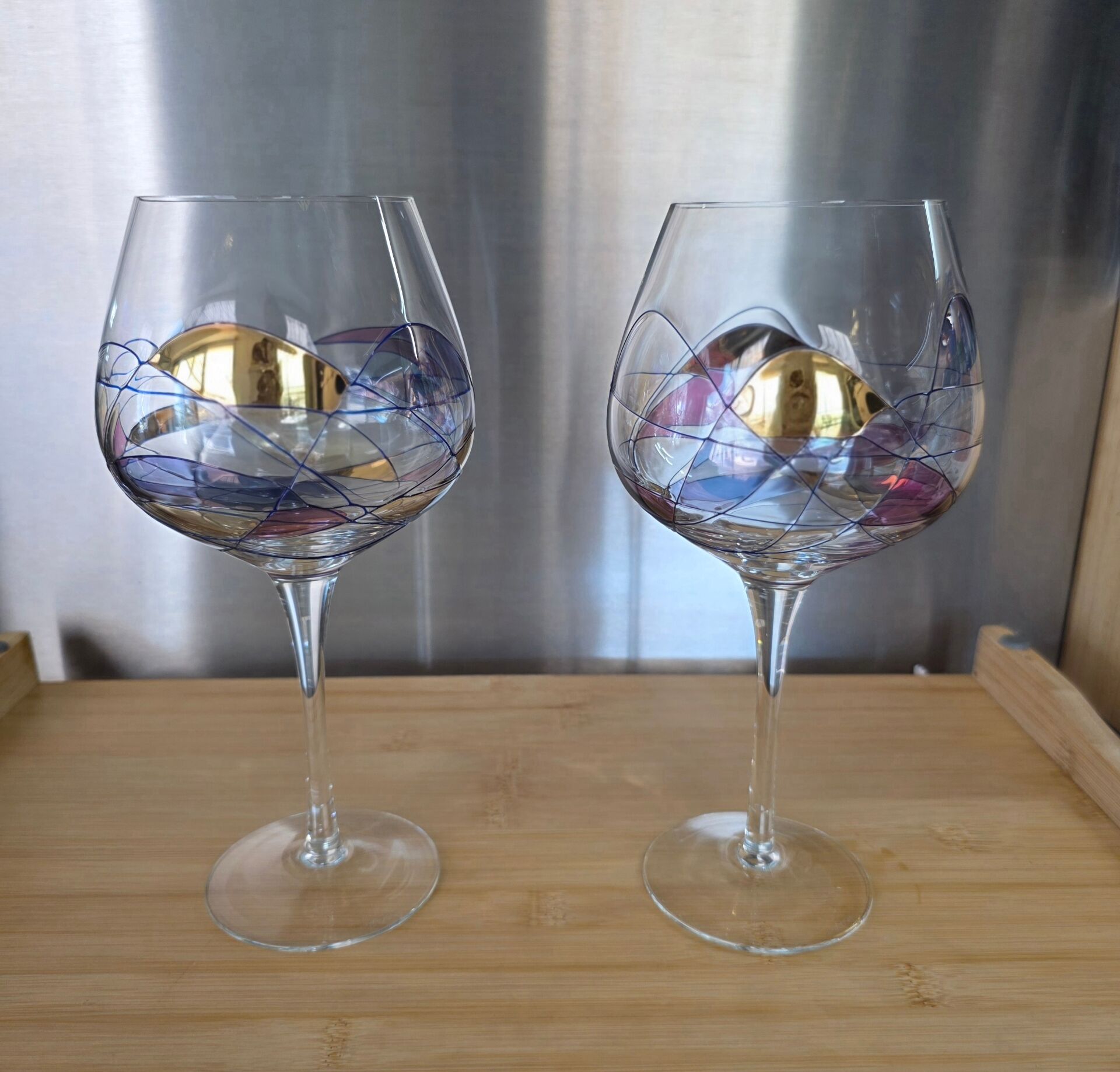 Pair of large tasting glasses / balloon in Paris crystal