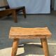 Small side table or stool in blond teak H:30 L43 l27
