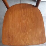 Set of 3 curved wood bistro chairs