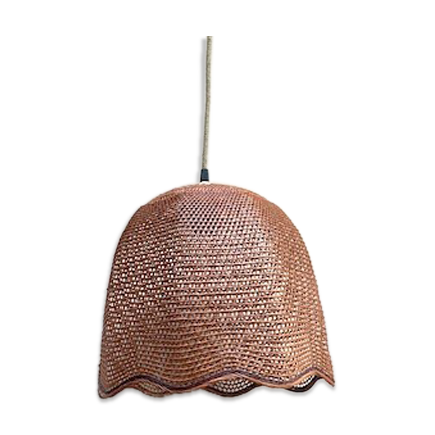 Wicker suspension tulip shape