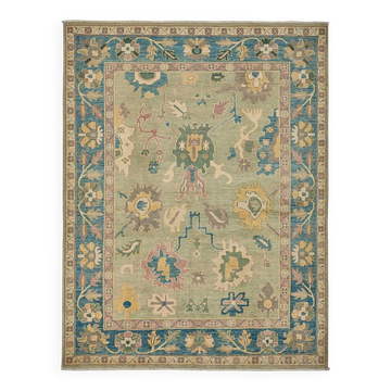 Turkish Handknotted Wool Oushak Rug 170 cm x 224 cm