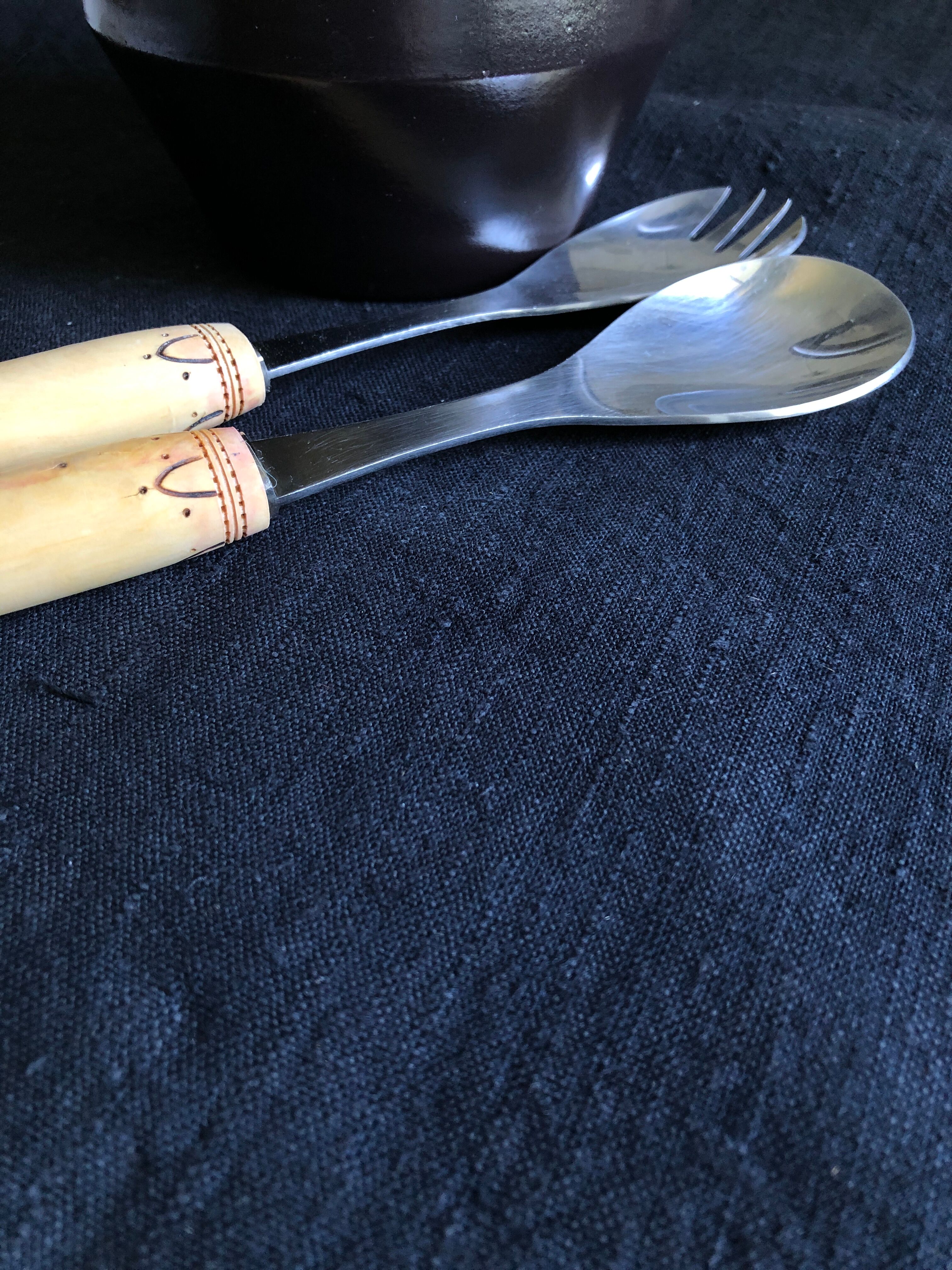 Black tinted hemp harvest tablecloth
