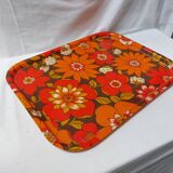 Vintage floral serving tray - 1970s