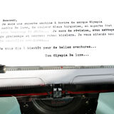 New ribbon revised turquoise olympia deluxe typewriter