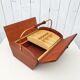 Old sewing box worker varnished wood