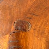 Brutalist oak side table