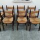 8 vintage straw chairs from the 1950s.