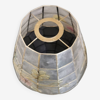 Mother-of-pearl and brass lampshade