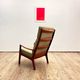 Danish Mid-Century  Lounge Chair and Stool by Ole Wanscher for Poul Jeppensens, Senator Series