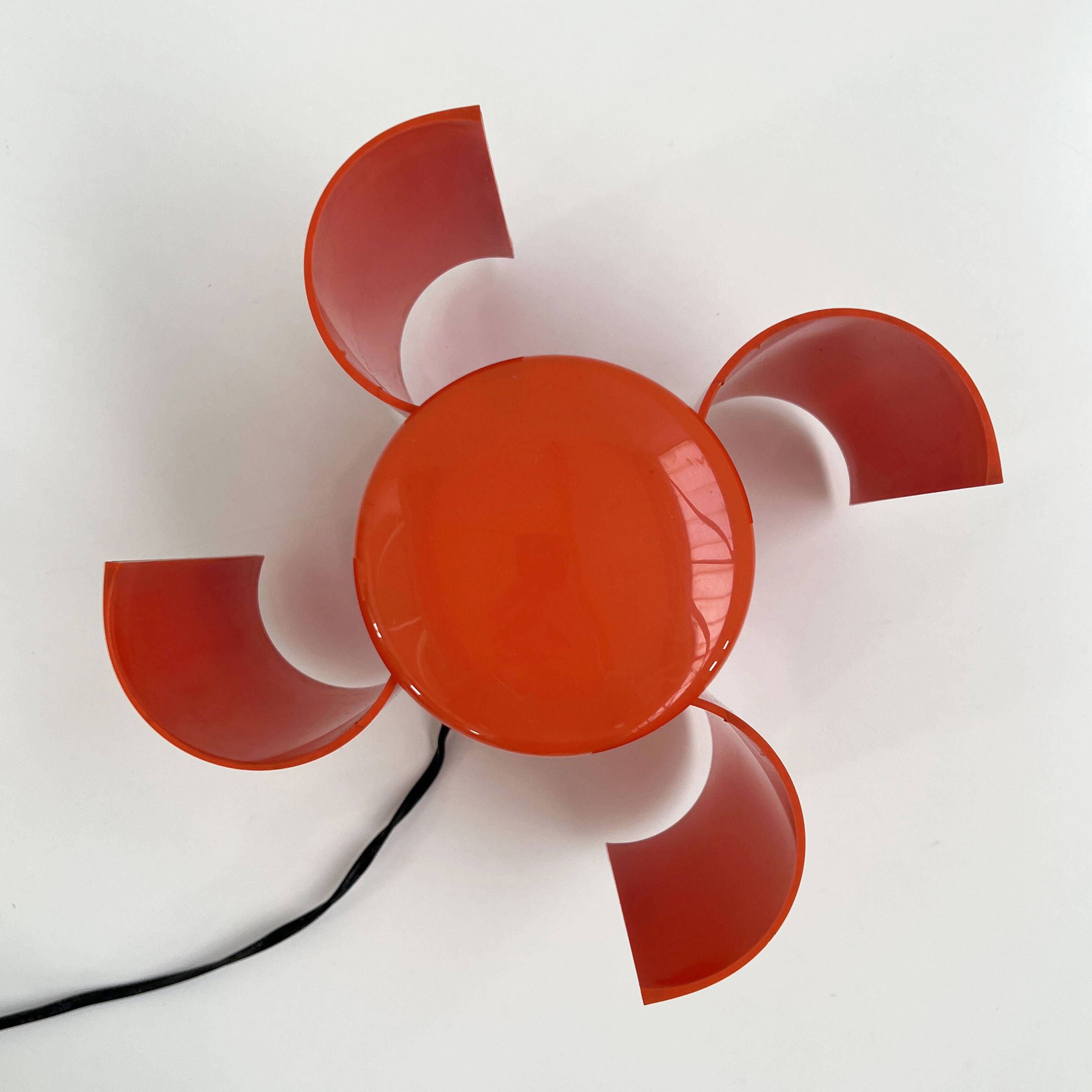 Lampe de table fleur par Studio D.A, Casati & Ponzio pour Lamperti, 1970