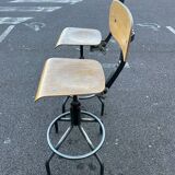 Tabouret chaise d’atelier loft industriel 60’s