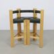 3x Postmodern Barstools in Leather, 1990s