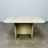 Square travertine coffee table