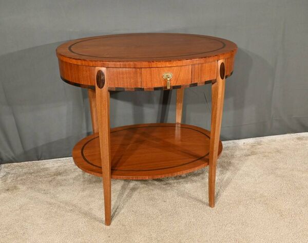 Table Guéridon en Acajou et Palissandre, Art Déco – 1930