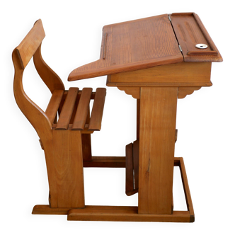 Old wooden school desk