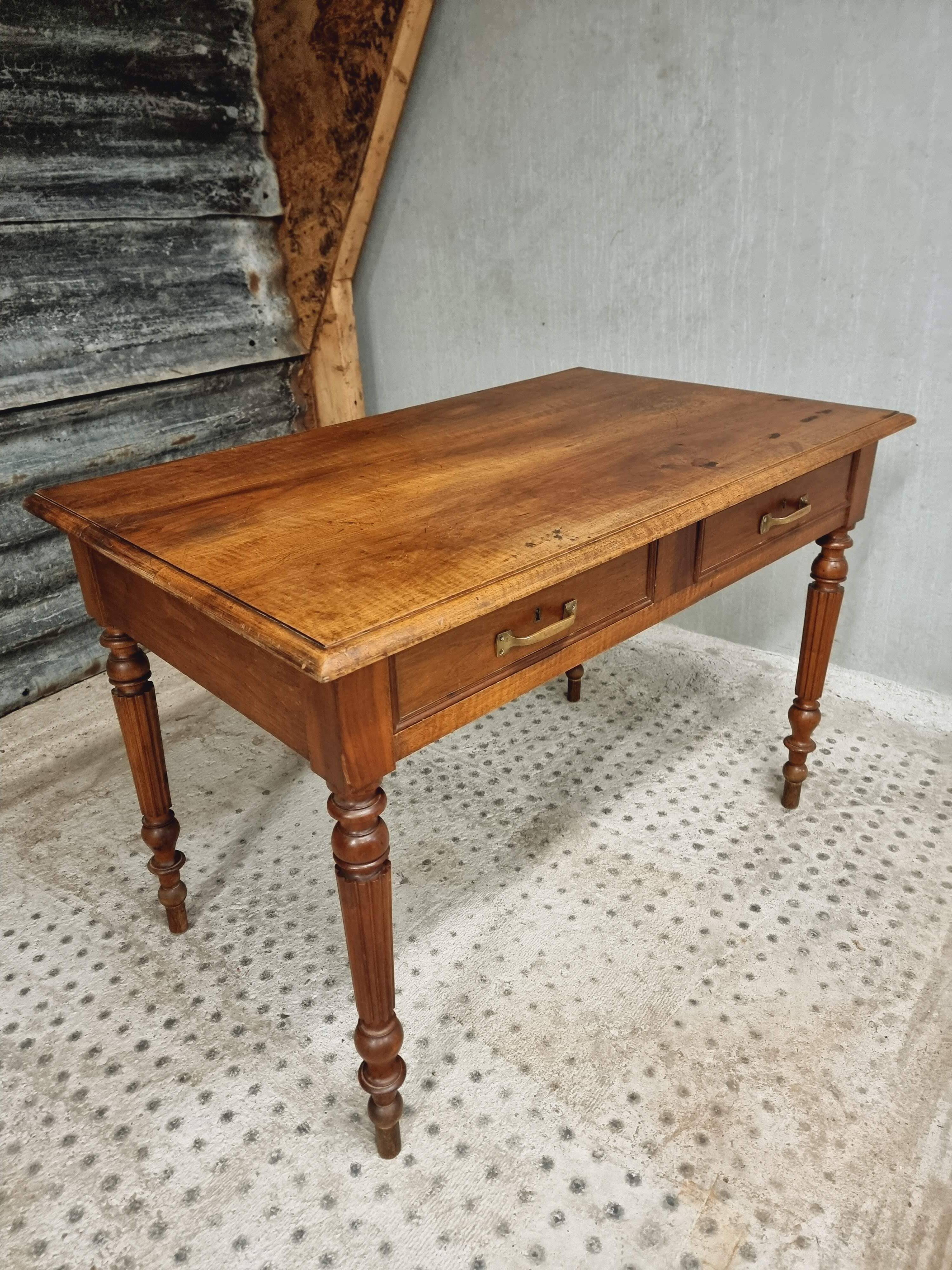 Antique table desk table dining table walnut 72x120 cm