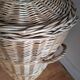 Very large vintage rattan basket, retro wicker decoration