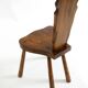 Solid wood chair with an ornate, hand-carved backrest – Made in Spain