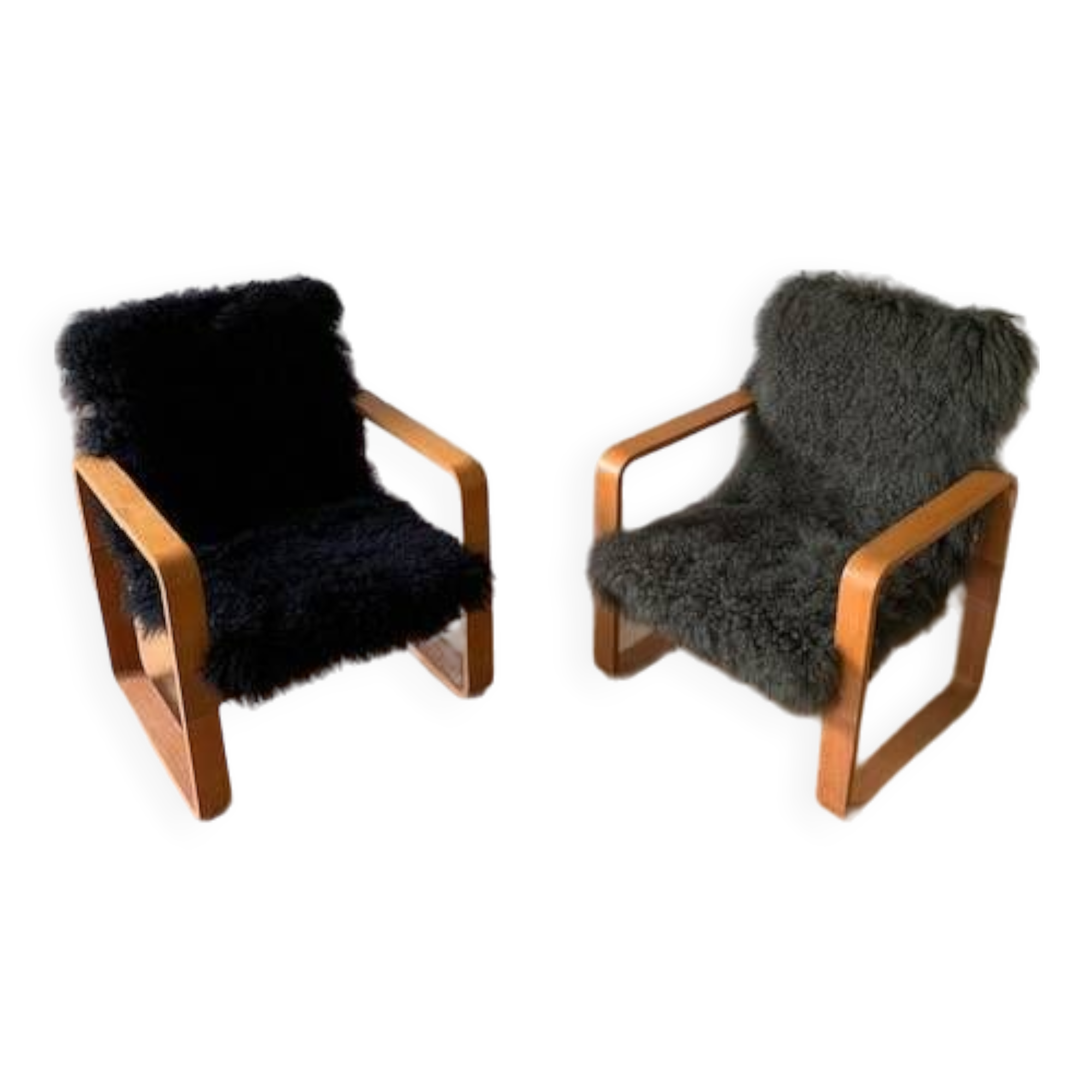 2 armchairs by Rud Thygesen & Johnny Sørensen (Denmark 1970s)