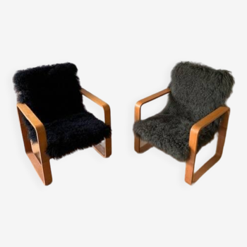 2 fauteuils de Rud Thygesen & Johnny Sørensen (Danemark années 70)